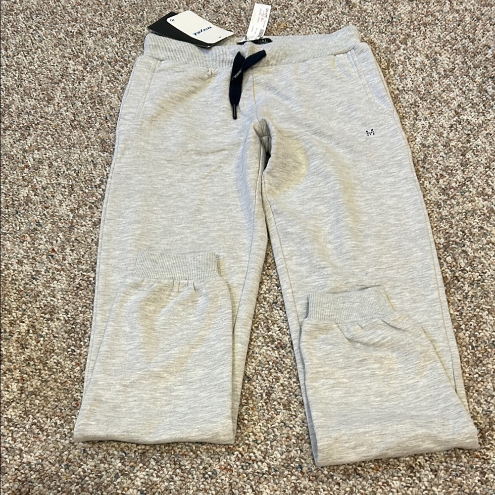Mayoral Light Gray Kids Sweatpants with Black Drawstring